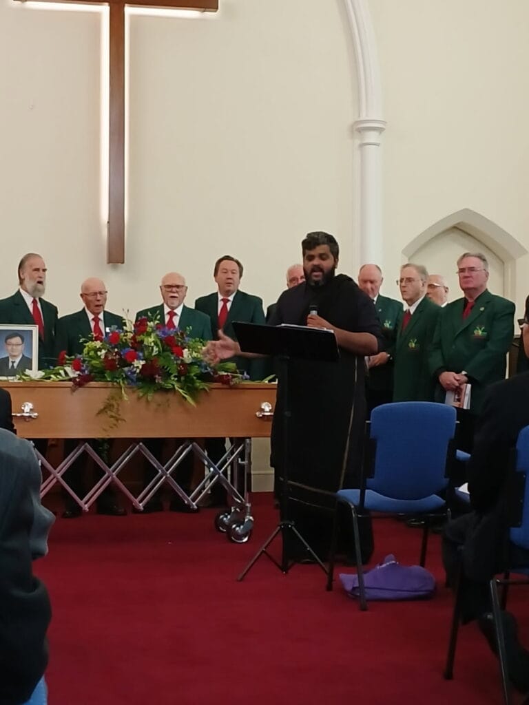 Victoria Welsh Choir performing a musical tribute to Jongjin Lee